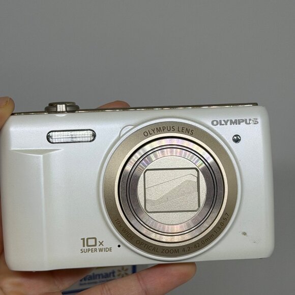 Olympus VR-340 16MP Digital Camera Silver 10x Optical Zoom w/ Box & Manuals - Picture 6 of 10